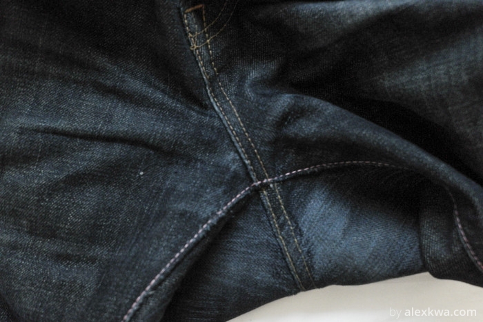 Hole barely noticeable. (Just above the pink seam)