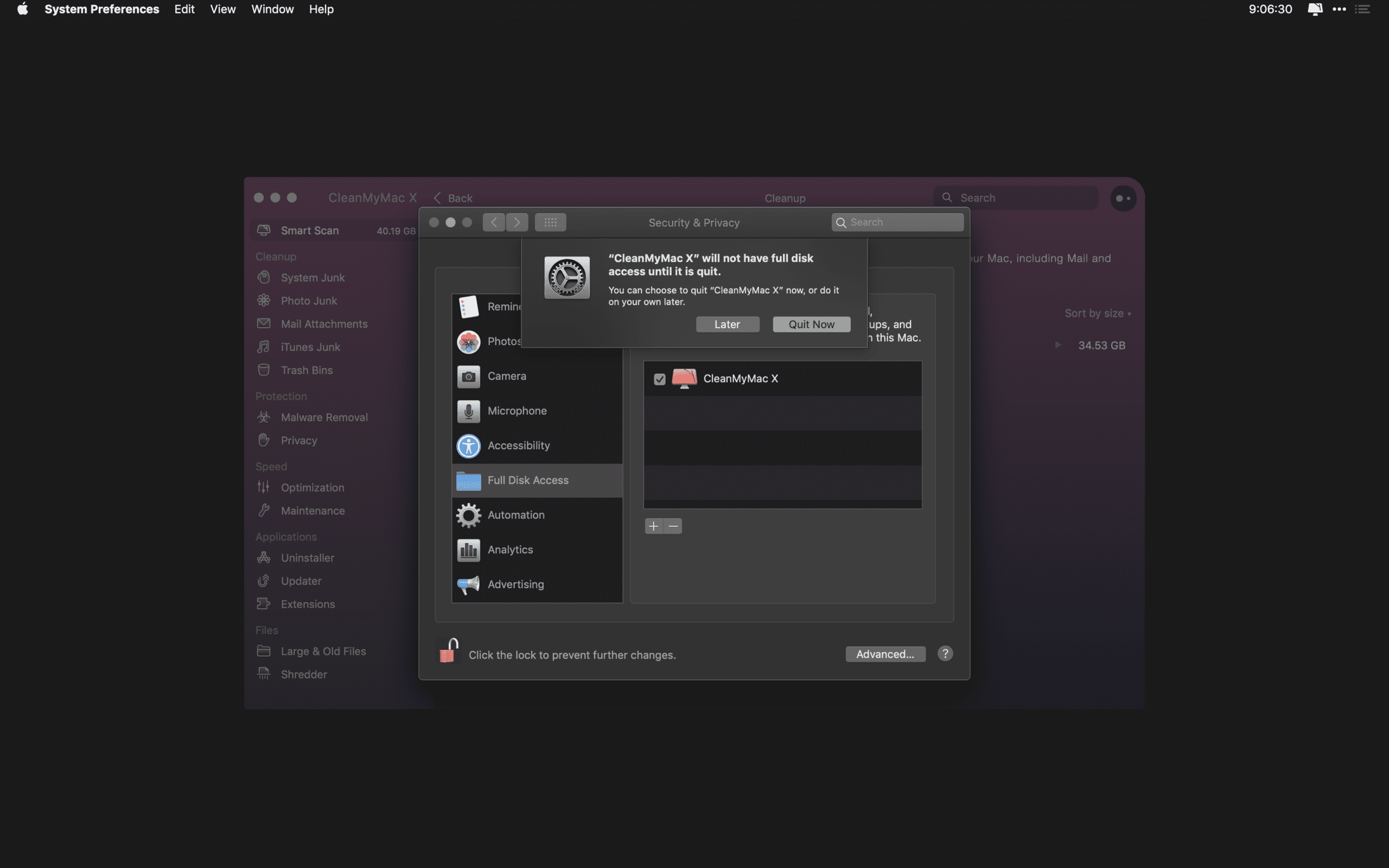 You have to grant CleanMyMac full disk access which might make some of you wonder is CleanMyMac safe.